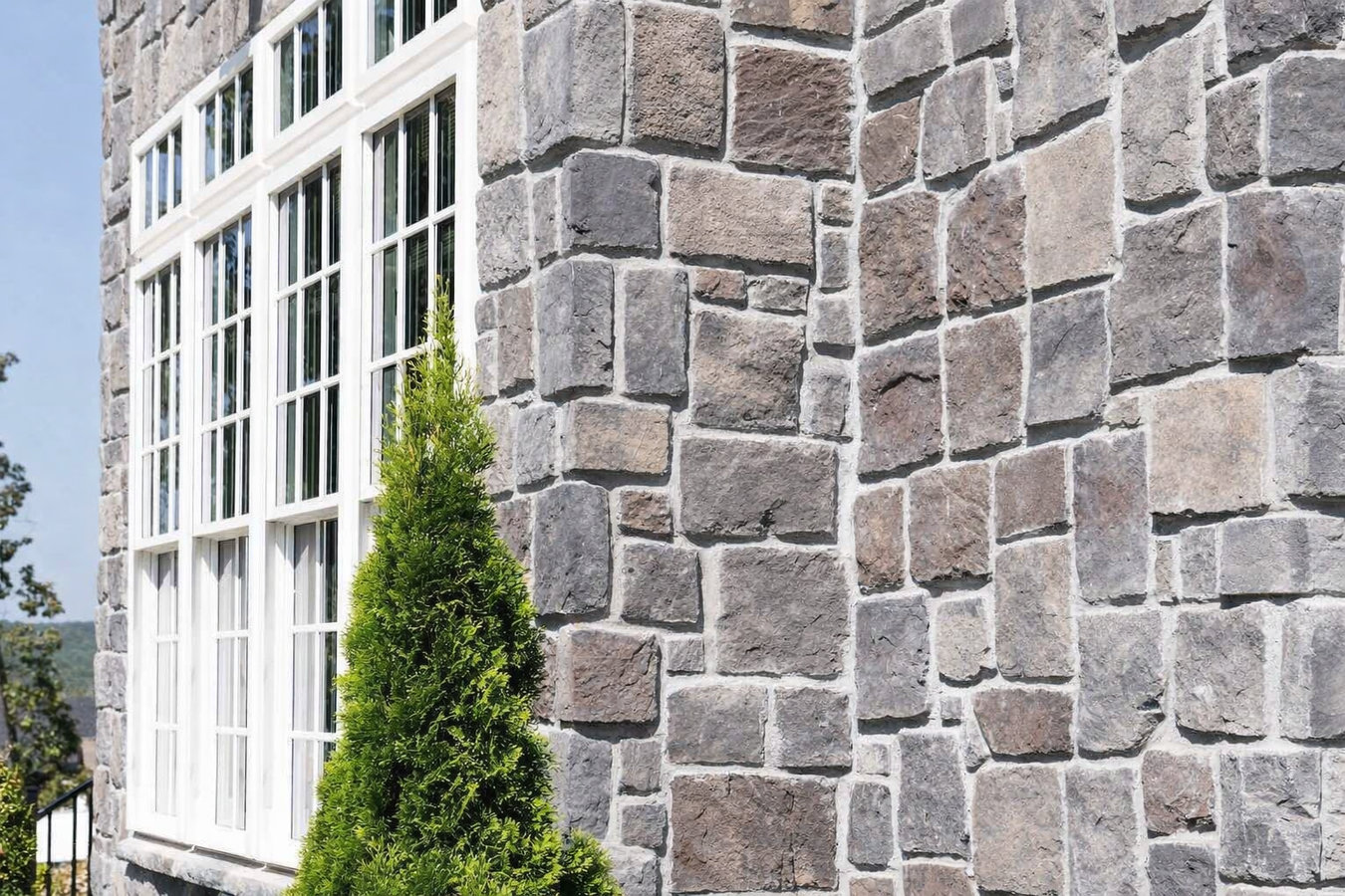 Stone veneer installation